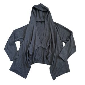 TORRID 3X Plus Size Gray Draped Cardigan Hooded Sweater